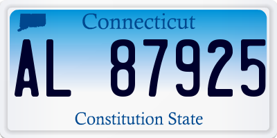 CT license plate AL87925