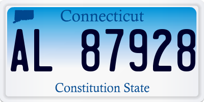 CT license plate AL87928