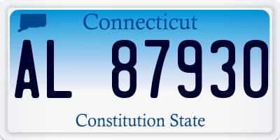 CT license plate AL87930