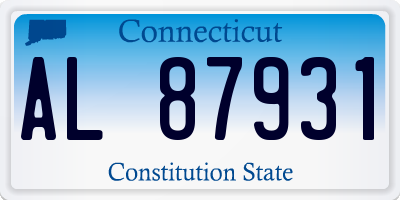 CT license plate AL87931