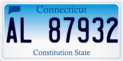 CT license plate AL87932