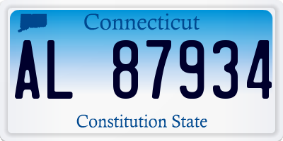 CT license plate AL87934