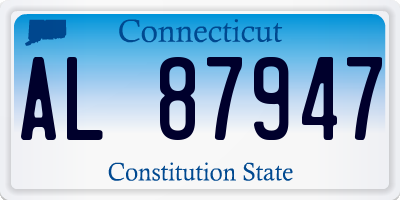 CT license plate AL87947
