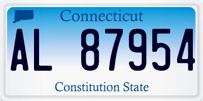 CT license plate AL87954