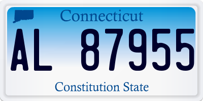 CT license plate AL87955