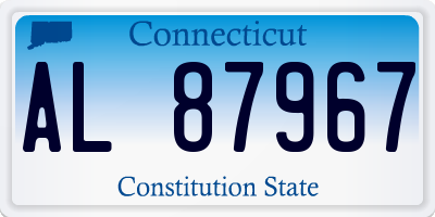 CT license plate AL87967