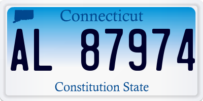CT license plate AL87974