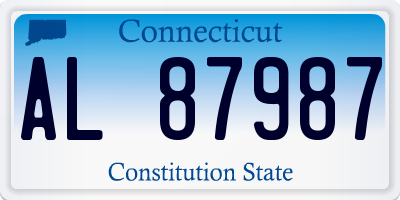 CT license plate AL87987