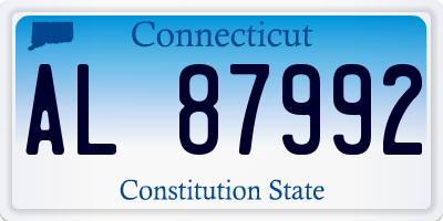 CT license plate AL87992