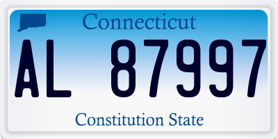 CT license plate AL87997