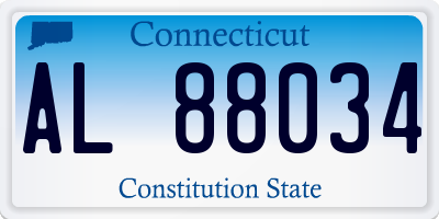 CT license plate AL88034
