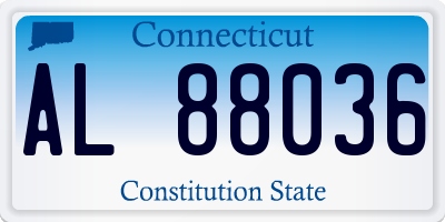 CT license plate AL88036