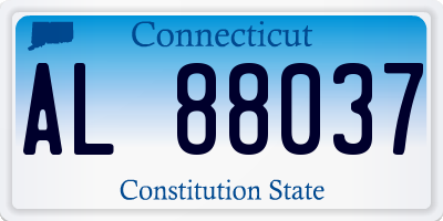CT license plate AL88037