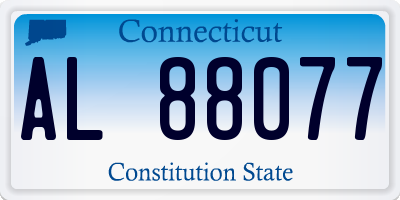 CT license plate AL88077