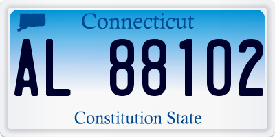 CT license plate AL88102