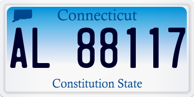 CT license plate AL88117