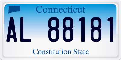 CT license plate AL88181