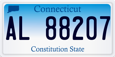 CT license plate AL88207