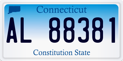 CT license plate AL88381