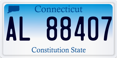 CT license plate AL88407