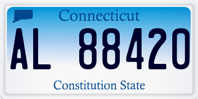 CT license plate AL88420