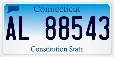 CT license plate AL88543