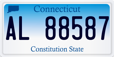 CT license plate AL88587