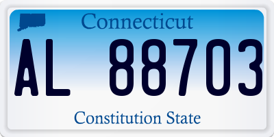 CT license plate AL88703