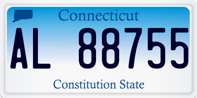 CT license plate AL88755