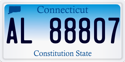 CT license plate AL88807