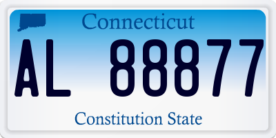 CT license plate AL88877