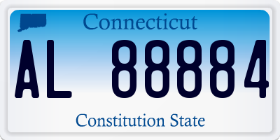 CT license plate AL88884
