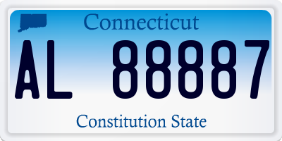 CT license plate AL88887