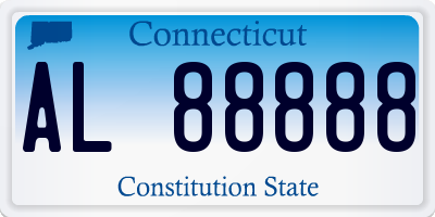 CT license plate AL88888