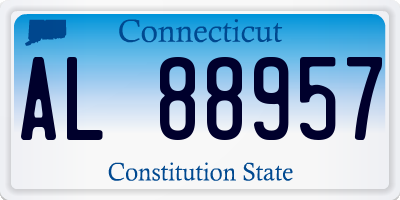 CT license plate AL88957