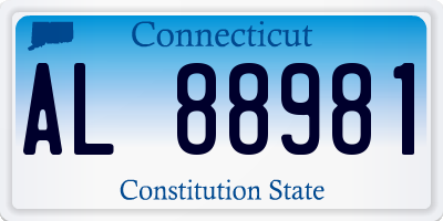 CT license plate AL88981