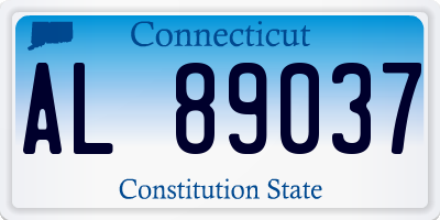 CT license plate AL89037