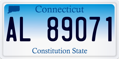 CT license plate AL89071