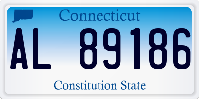 CT license plate AL89186
