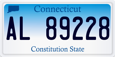 CT license plate AL89228