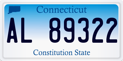 CT license plate AL89322