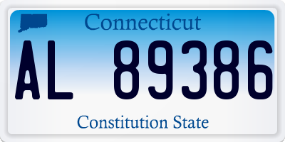 CT license plate AL89386