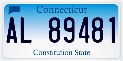 CT license plate AL89481