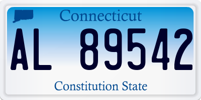 CT license plate AL89542