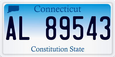 CT license plate AL89543