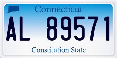 CT license plate AL89571