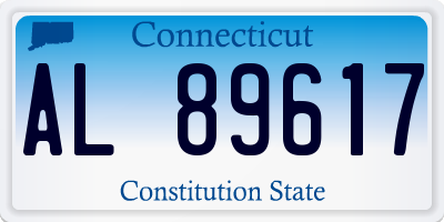 CT license plate AL89617