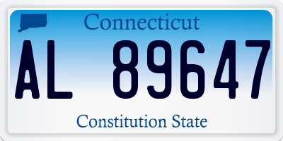 CT license plate AL89647