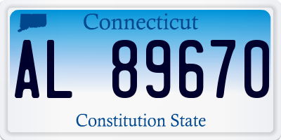 CT license plate AL89670