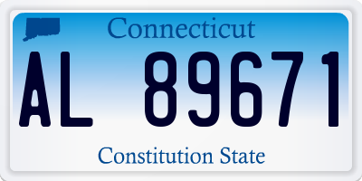 CT license plate AL89671